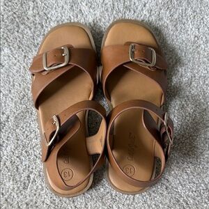 Cat & Jack Tan and Brown Kids Sandals